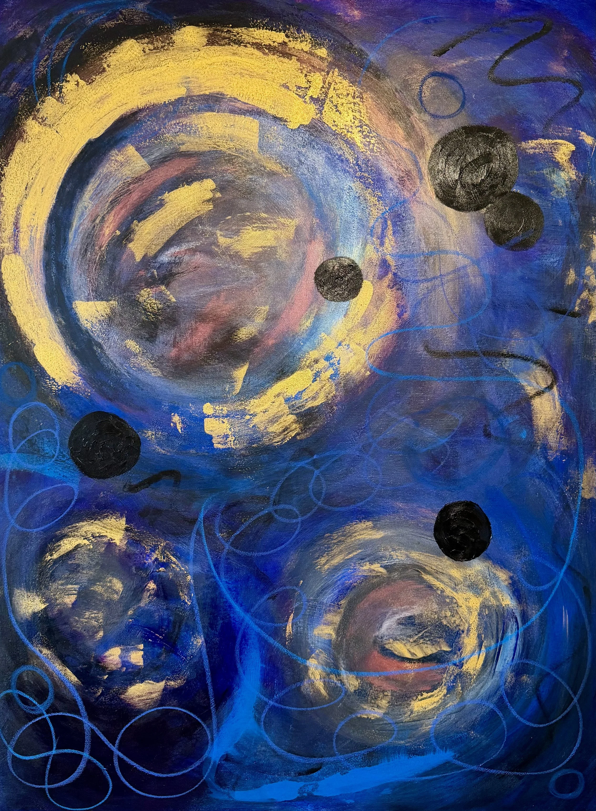 working title: large blue.
36x48 inches, acrylic and oil pastel on canvas