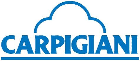 Carpigiani logo featuring a stylized cloud outline above the brand name.