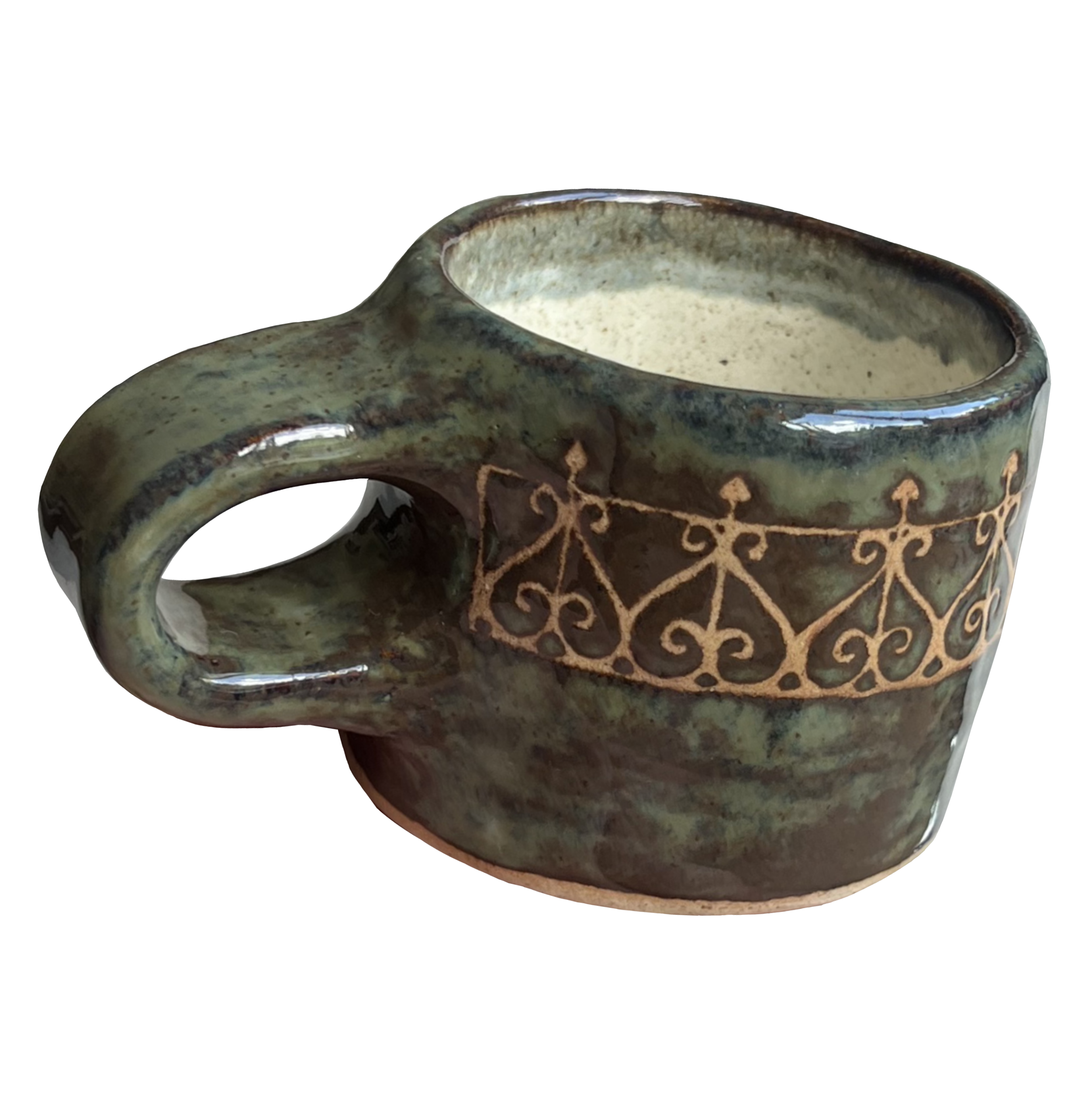 ornamental flat white mug