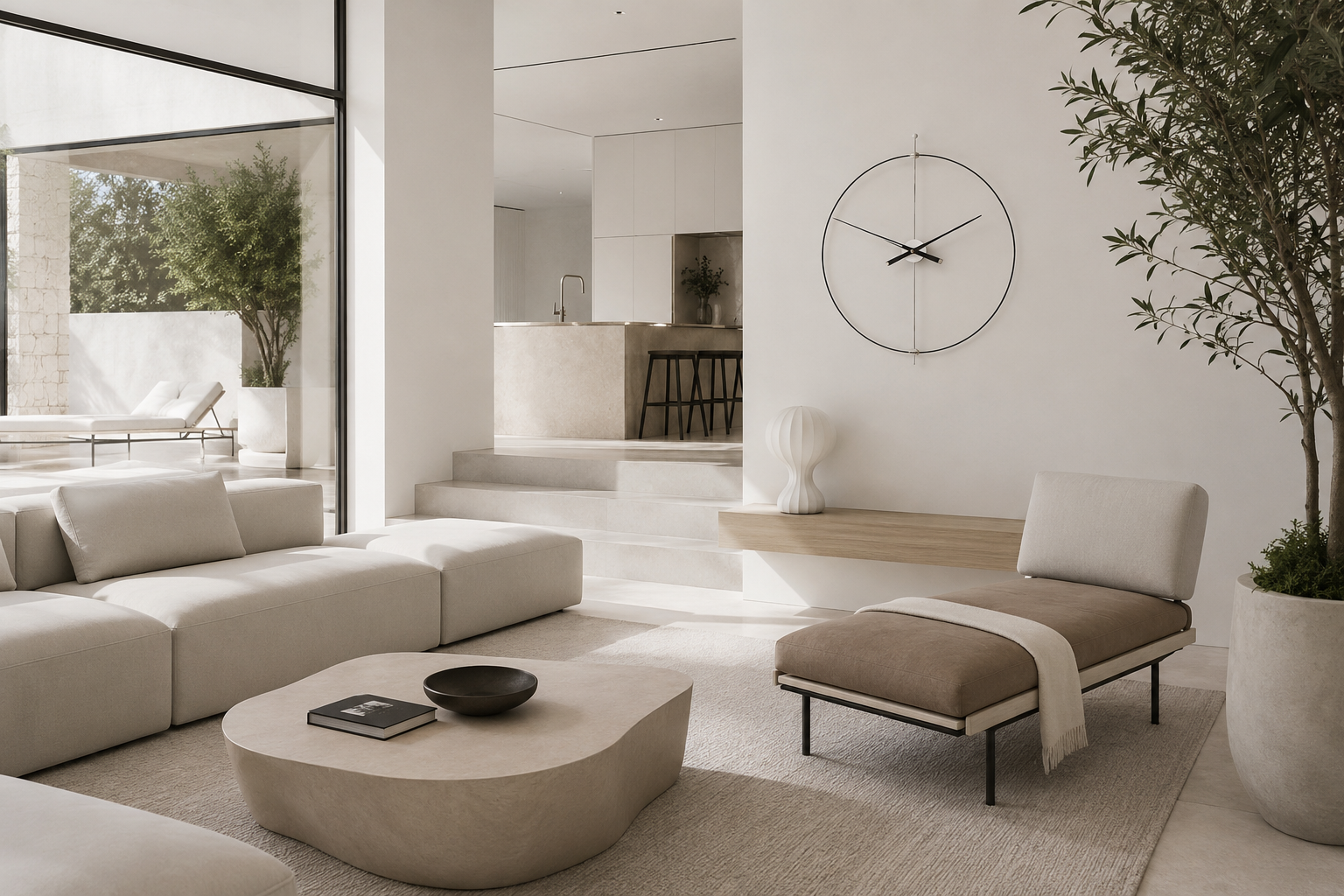 Modernes Wohnzimmer in minimalistischem Design