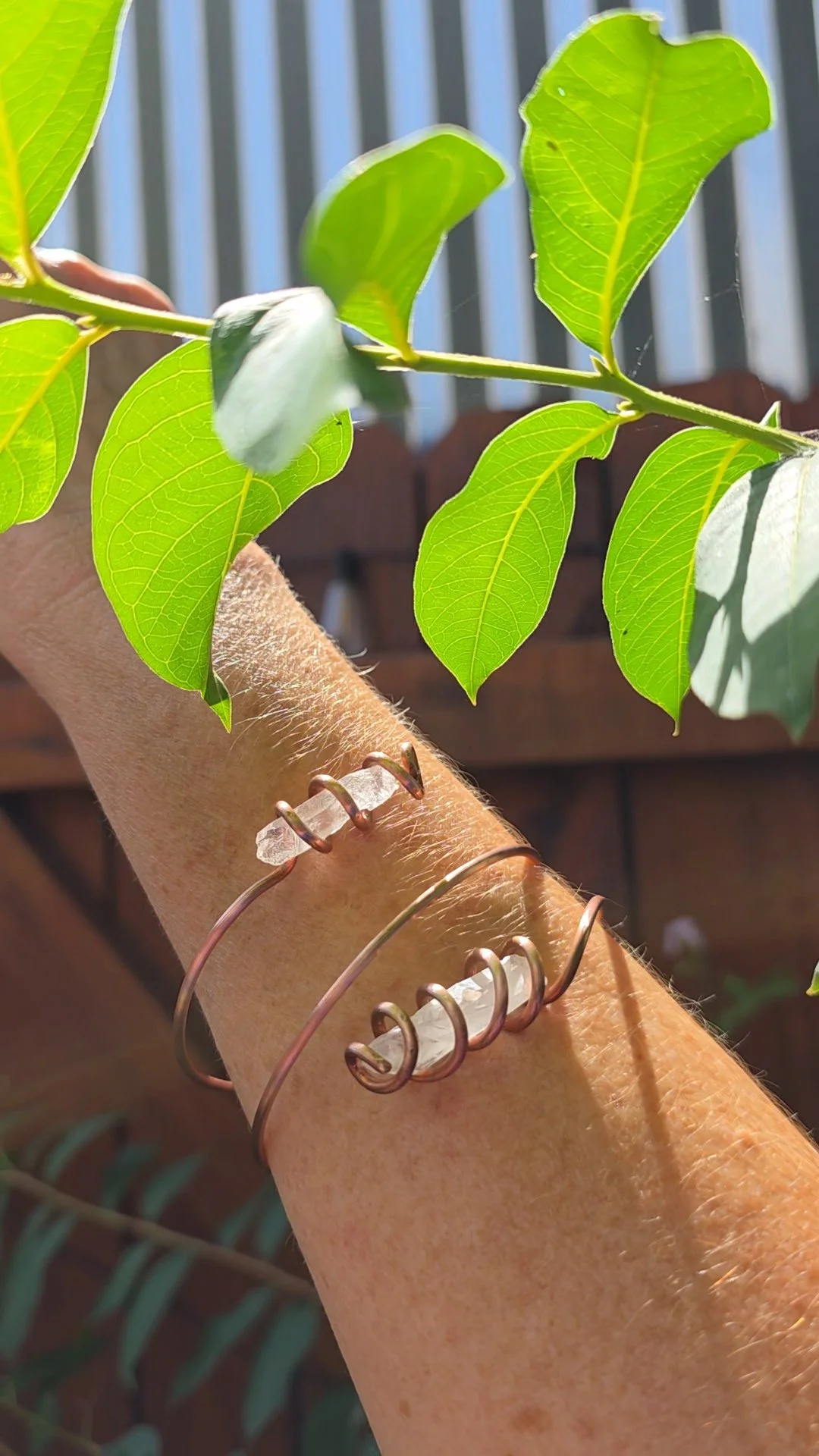 Double Quartz Helix Cuff