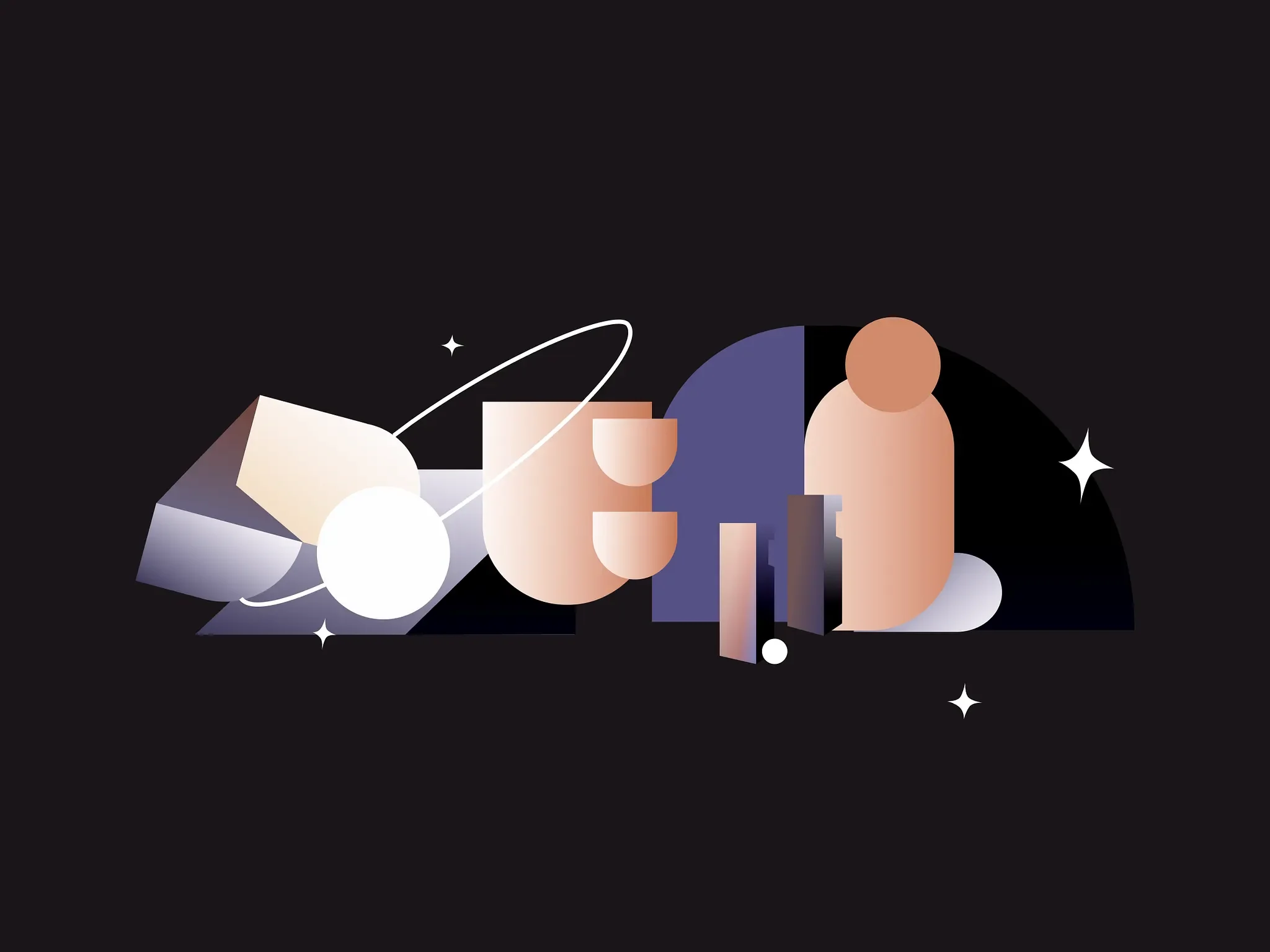 Designing illustrations workflow, step by step from scratch to concept