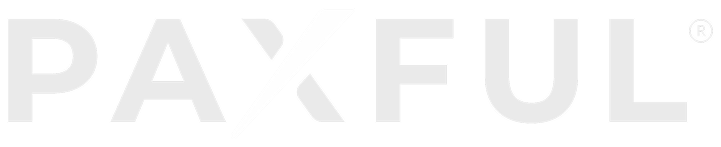 The text 'PAXFUL' in white uppercase letters on a black background.
