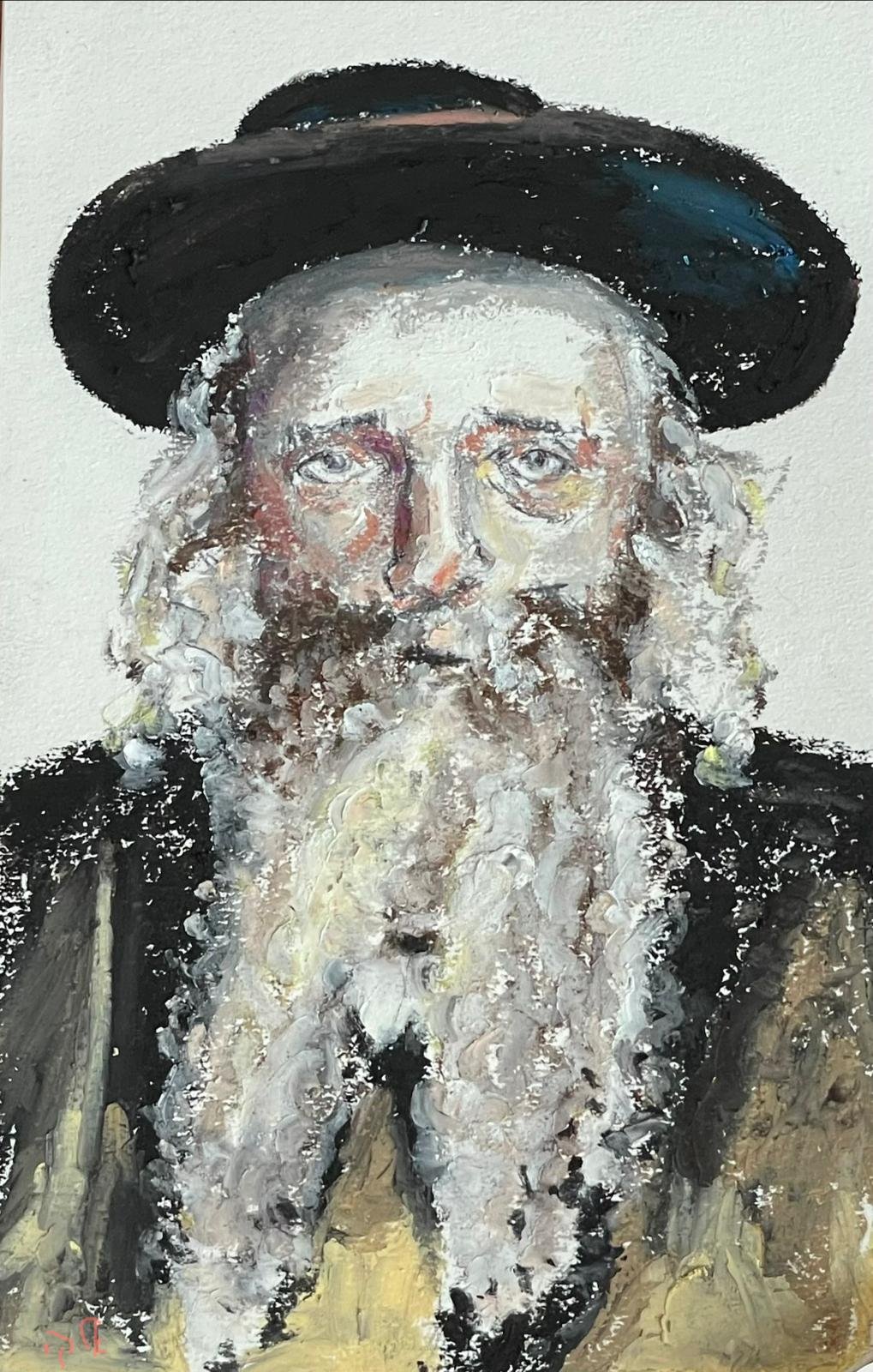 Klausenberger Rebbe ~ Oil Pastel
