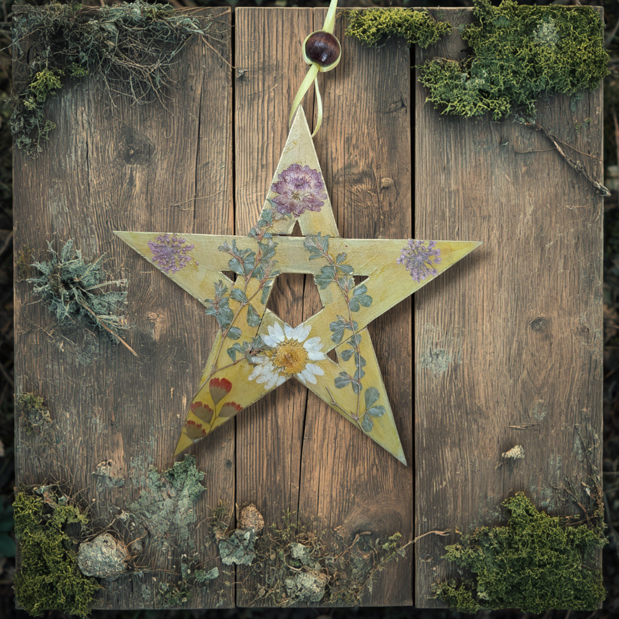 Elemental Pentagram Home Blessing Charms Decor 15cm