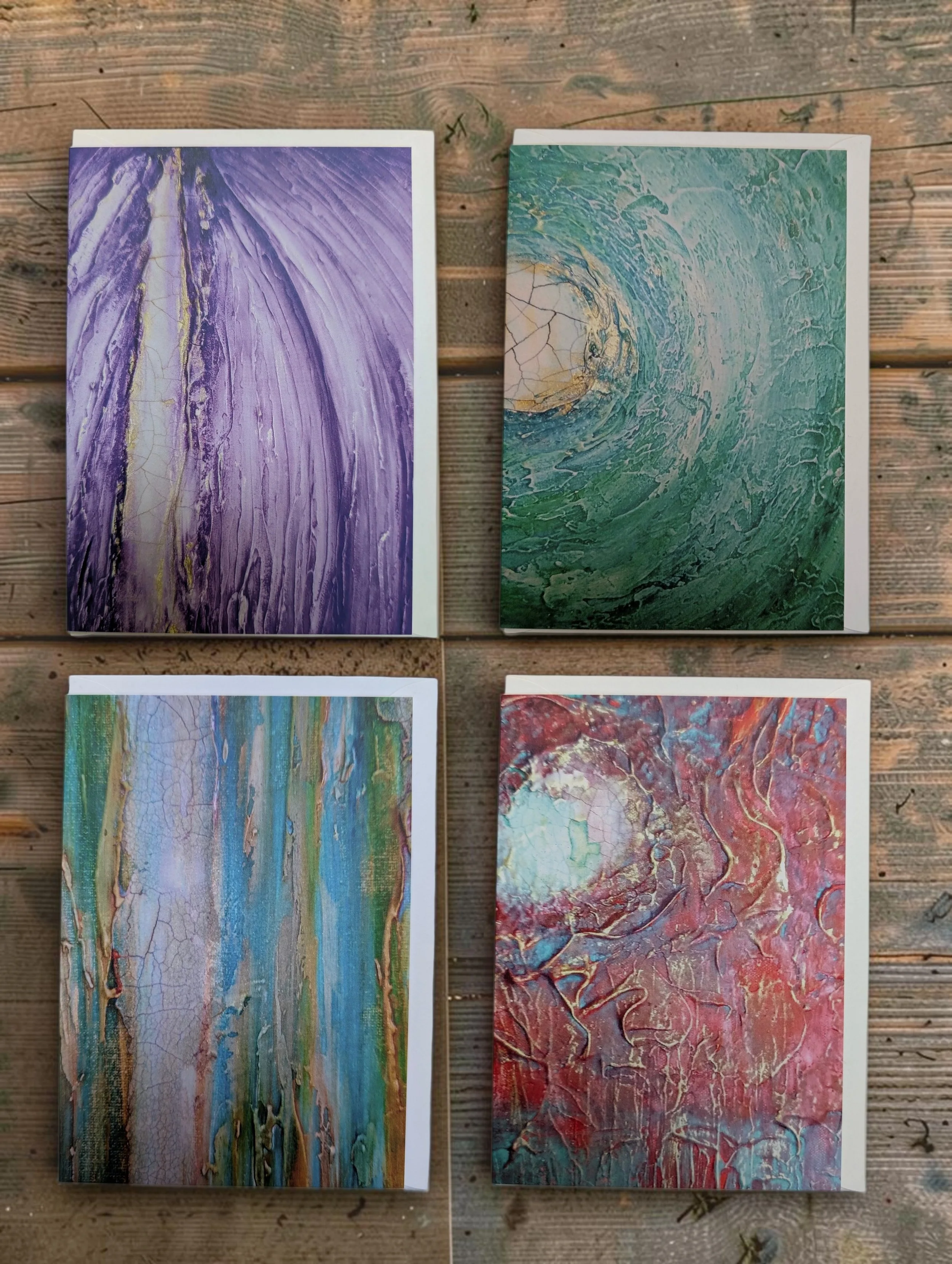 Abstract Art Blank Greeting Cards by Shelly Cook