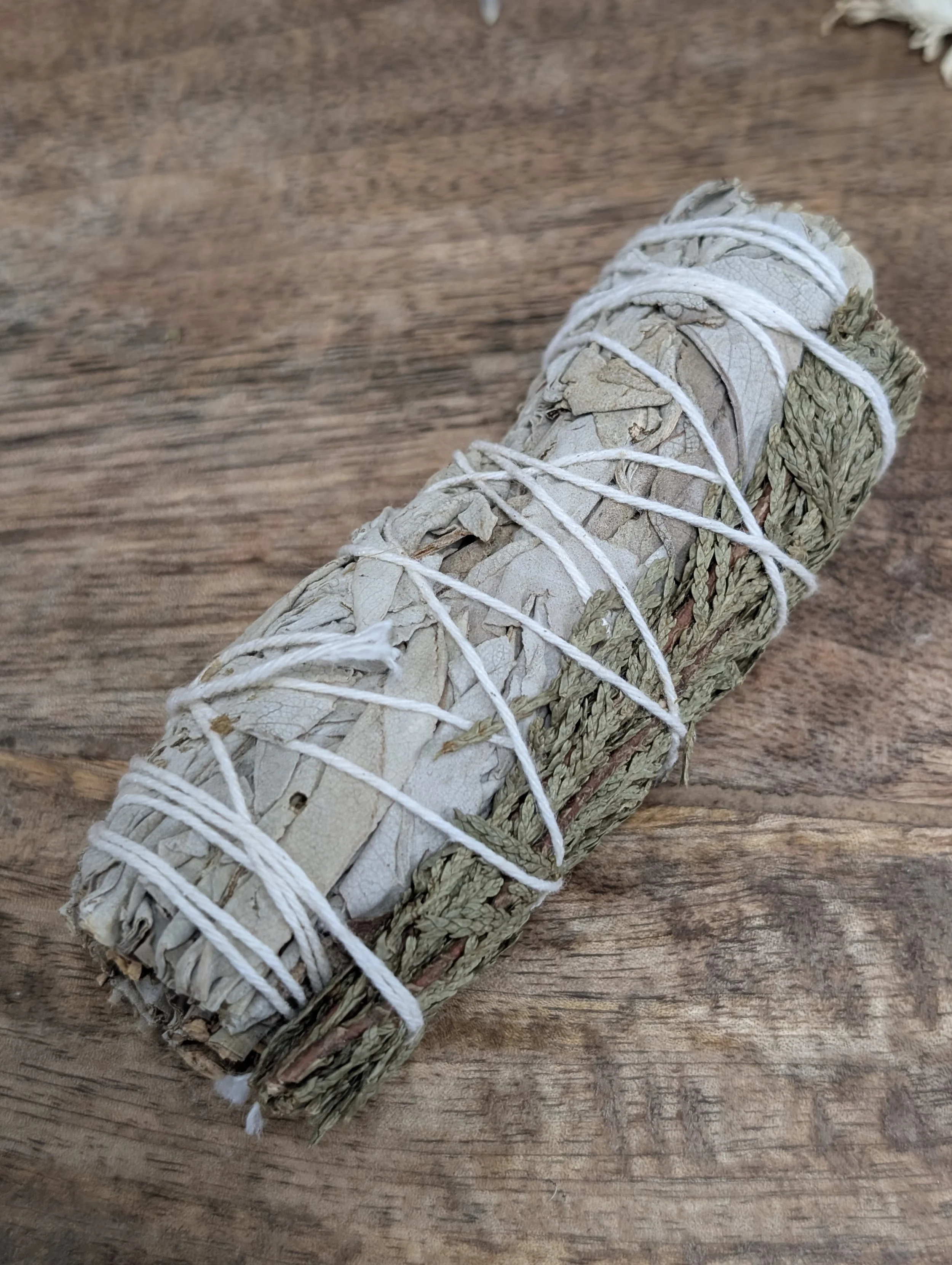 Smudge Stick - White Sage and Cedar 10cm