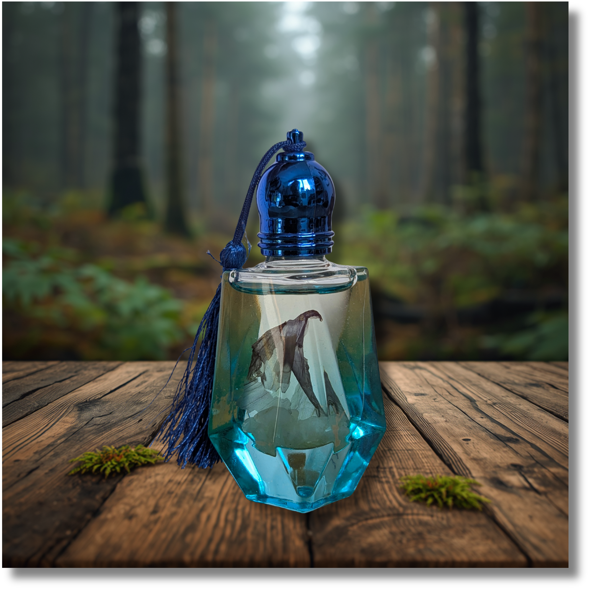 Hathor Botanical Ritual Oil - Blue Lotus & Moringa 10ml Blue Cut Glass Bottle