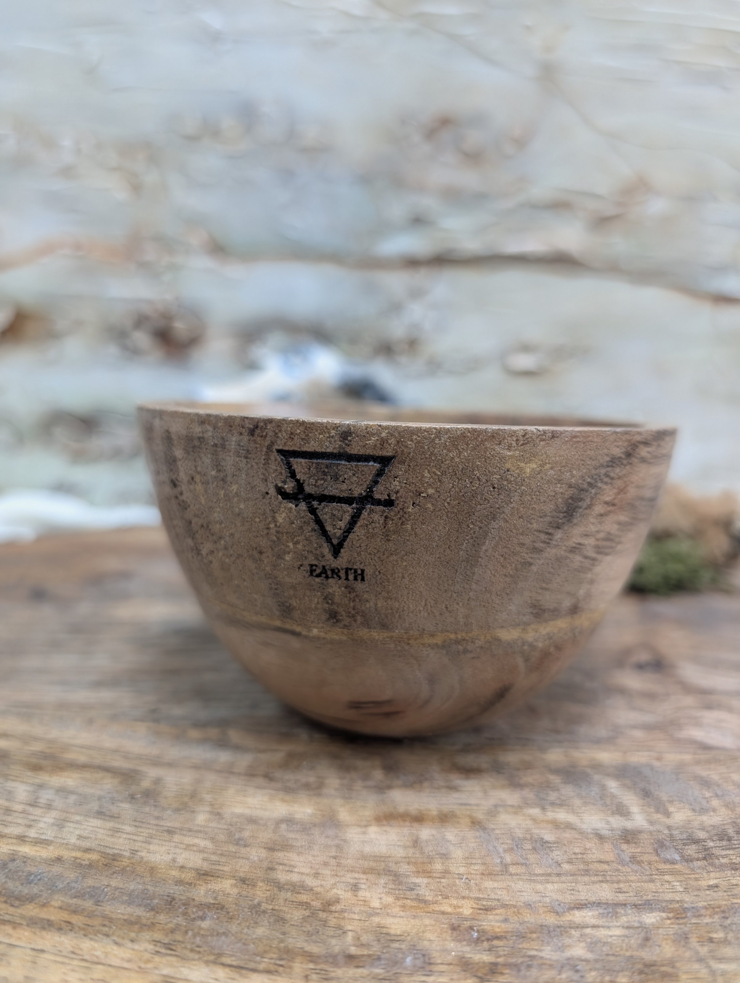 Mango Wood Ritual Offerings Bowl - The Four Elements