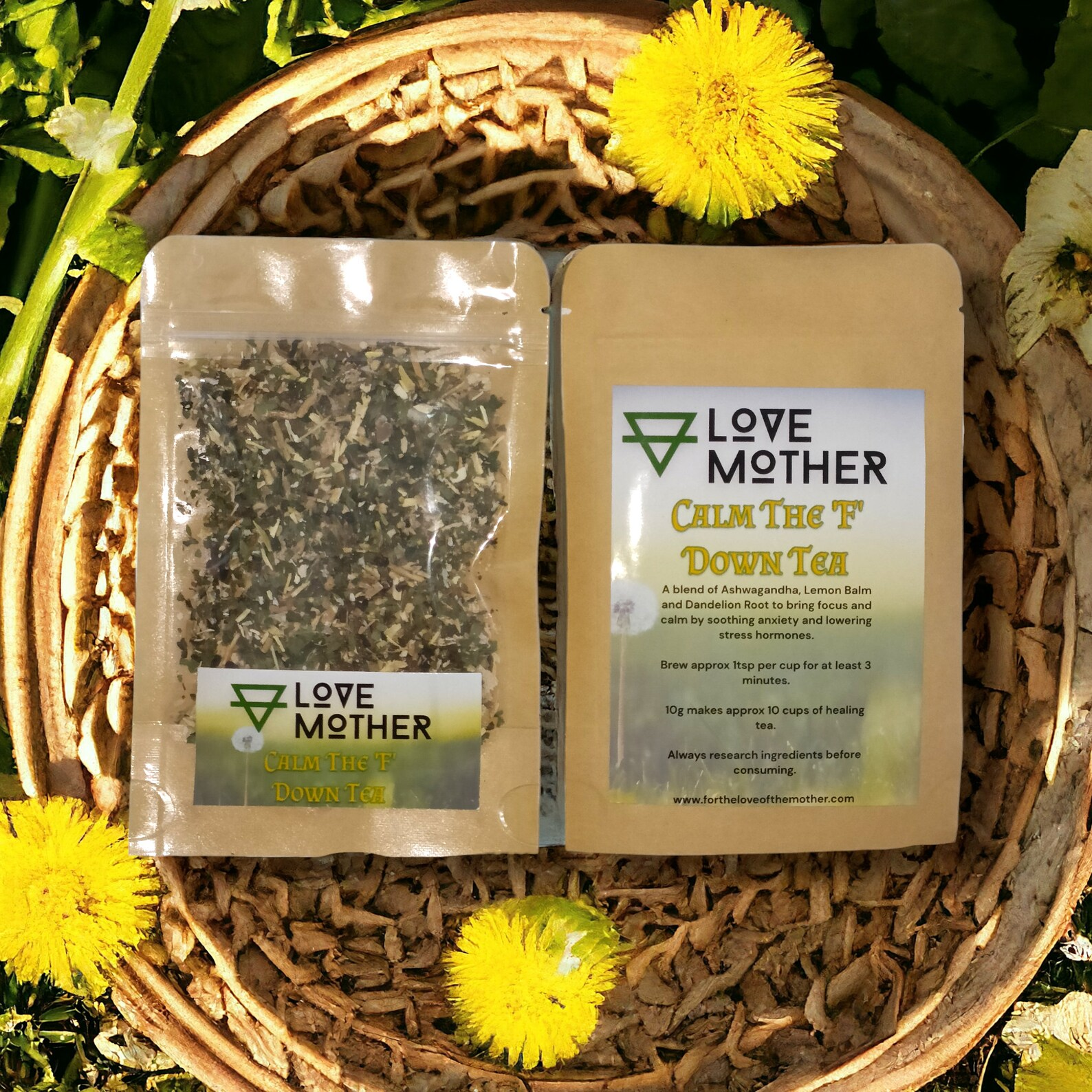 Calm The 'F' Down Herbal Tea Blend For Stress Free Focus 10g