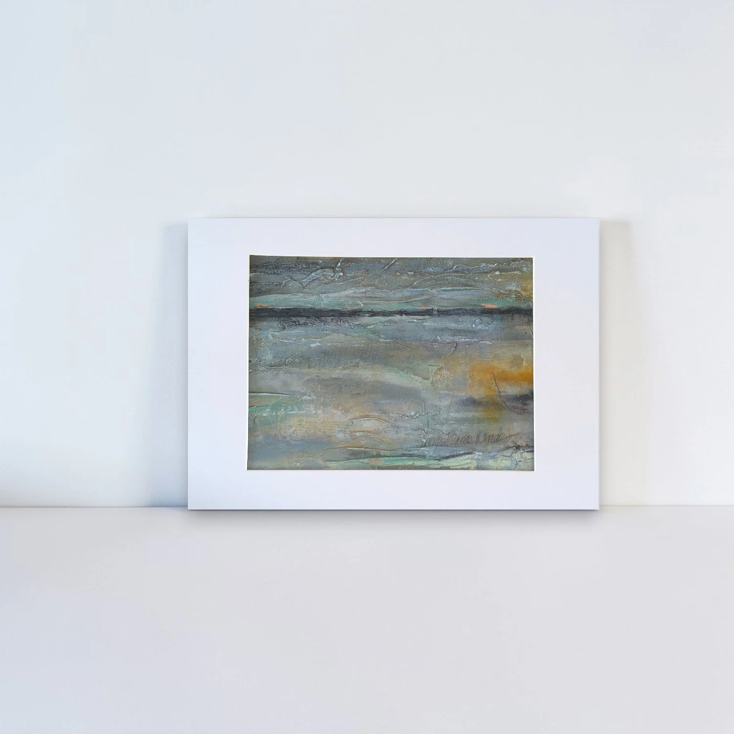 Carried on the Wind Original A5 Abstract Painting Mounted on A4 board
