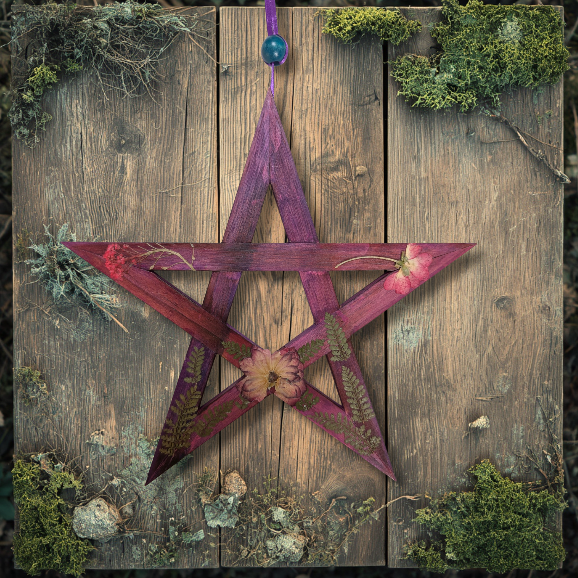 Elemental Pentagram Home Blessing Charms Decor 21cm