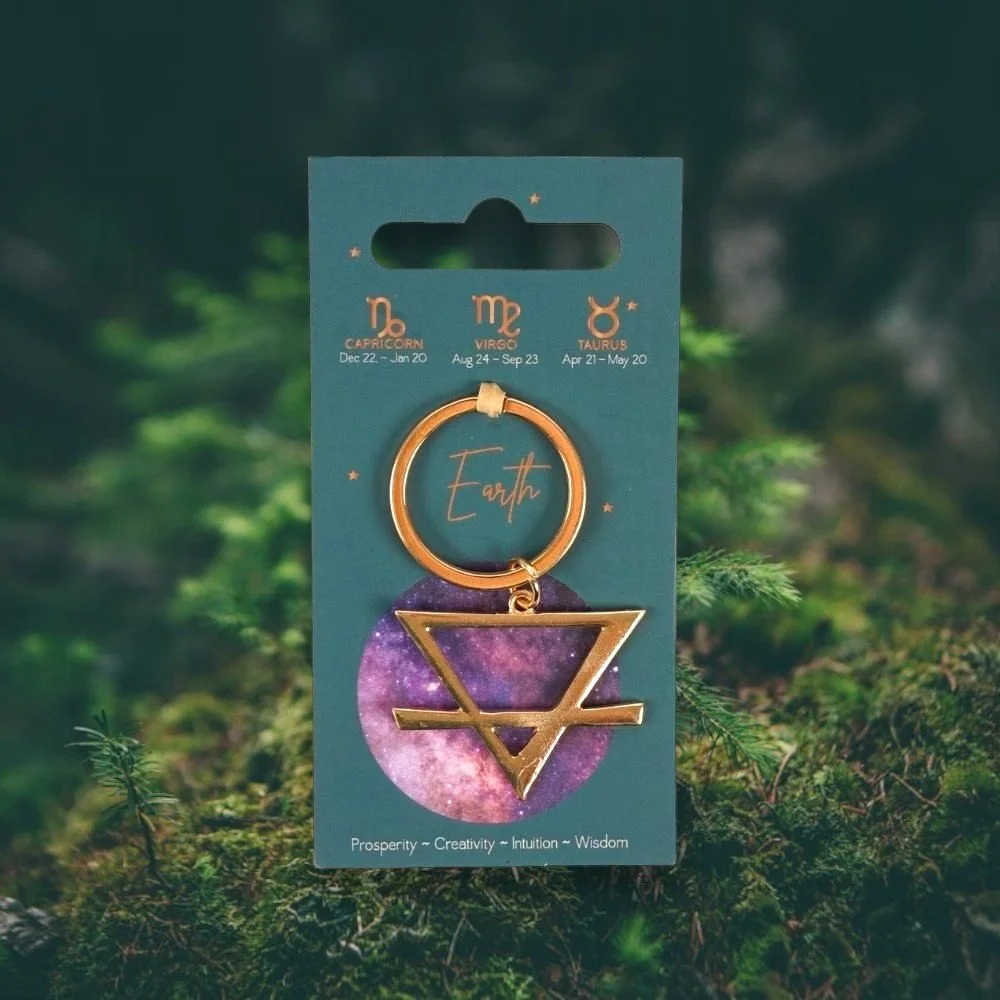 Elemental Alchemy Keyrings Earth Air Fire Water