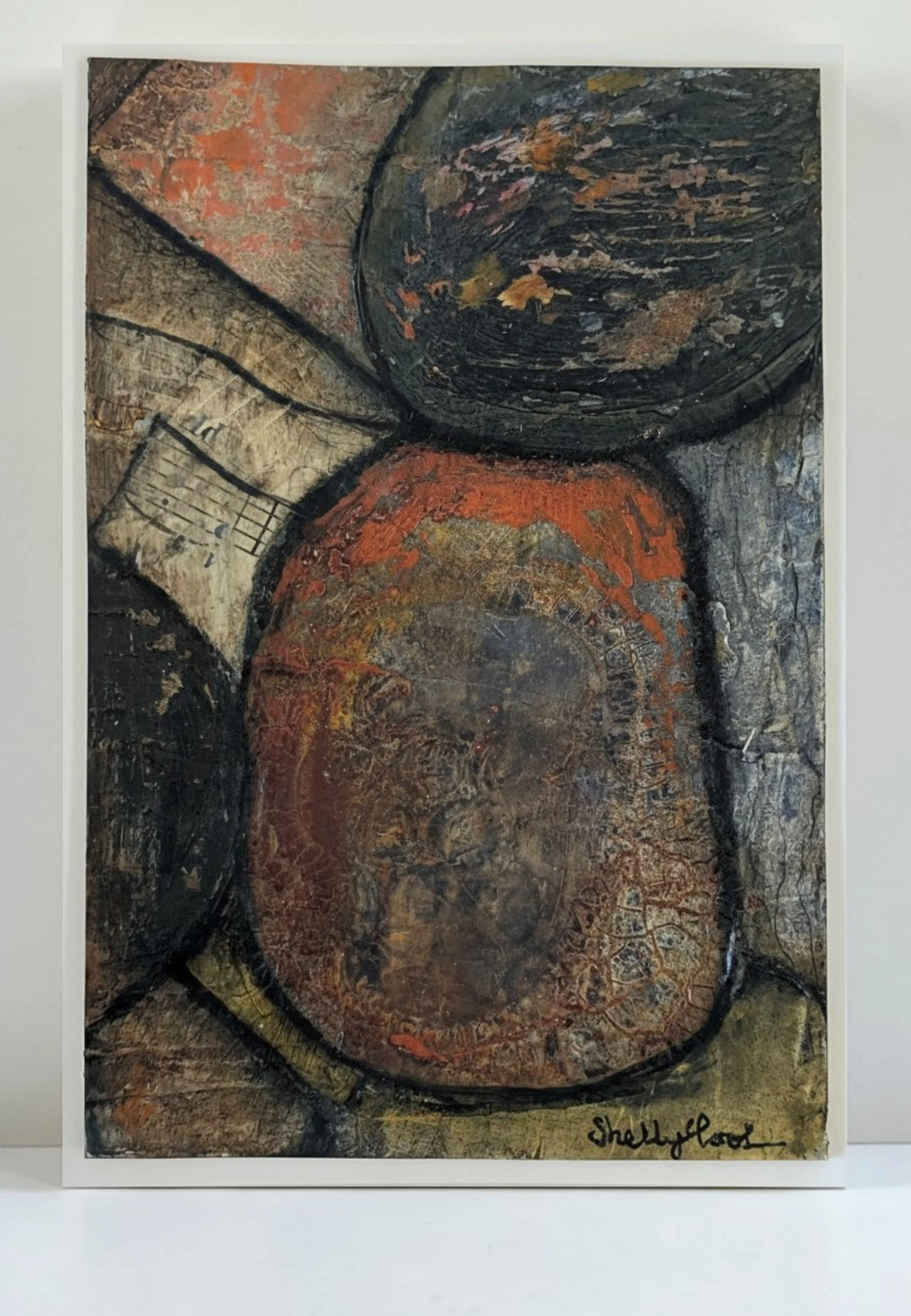 Mini Original A6 Abstract Artwork - Notes From The Earth - I Was Stone iii
