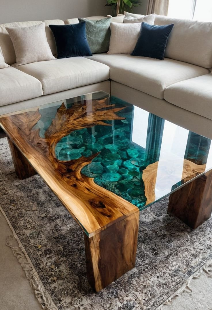 Exquisite River Resin Coffee Table