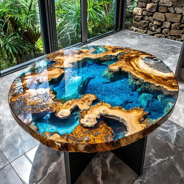 Oceanic Resin River Table