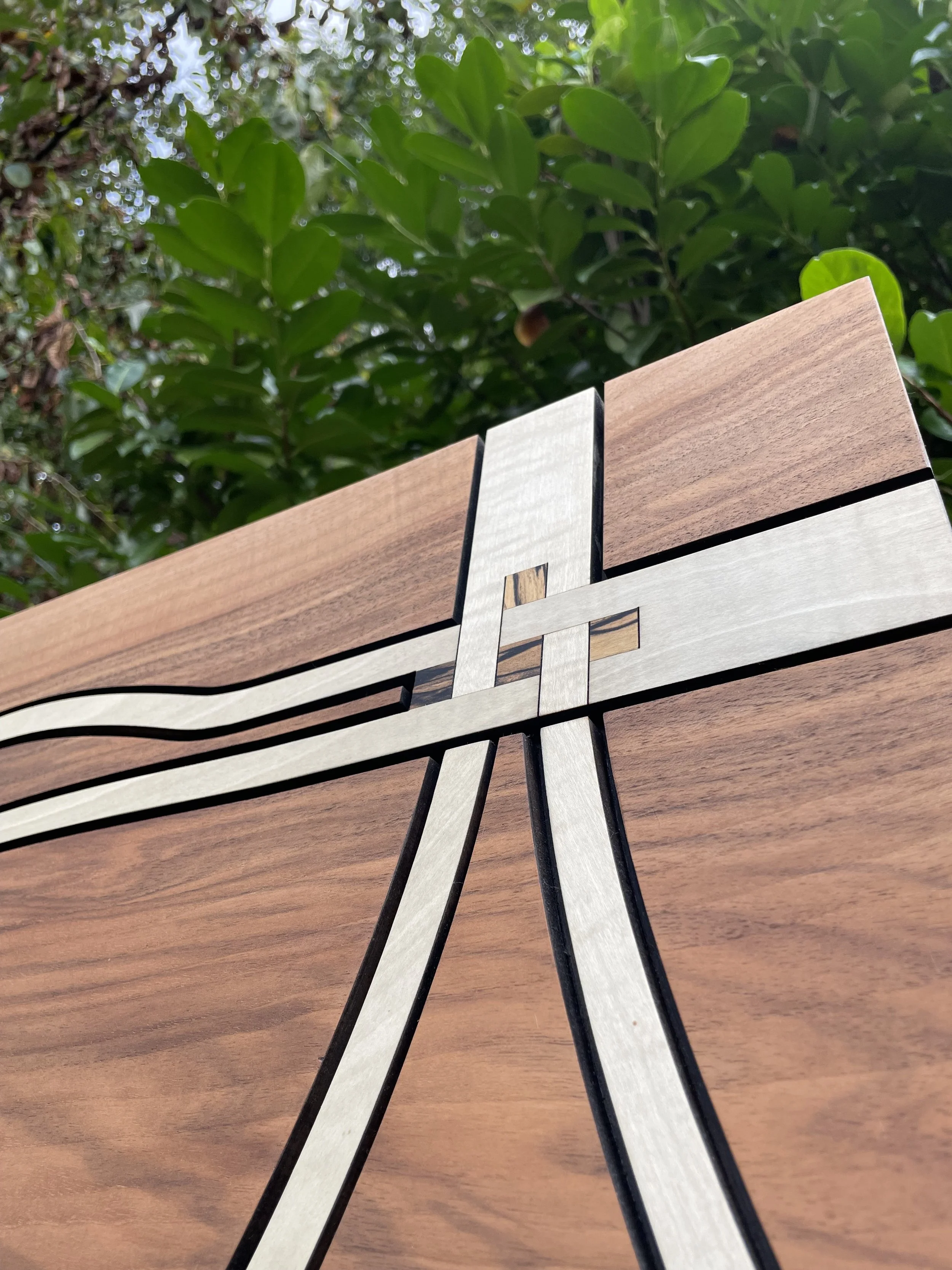 Crossing Lines Marquetry Panel