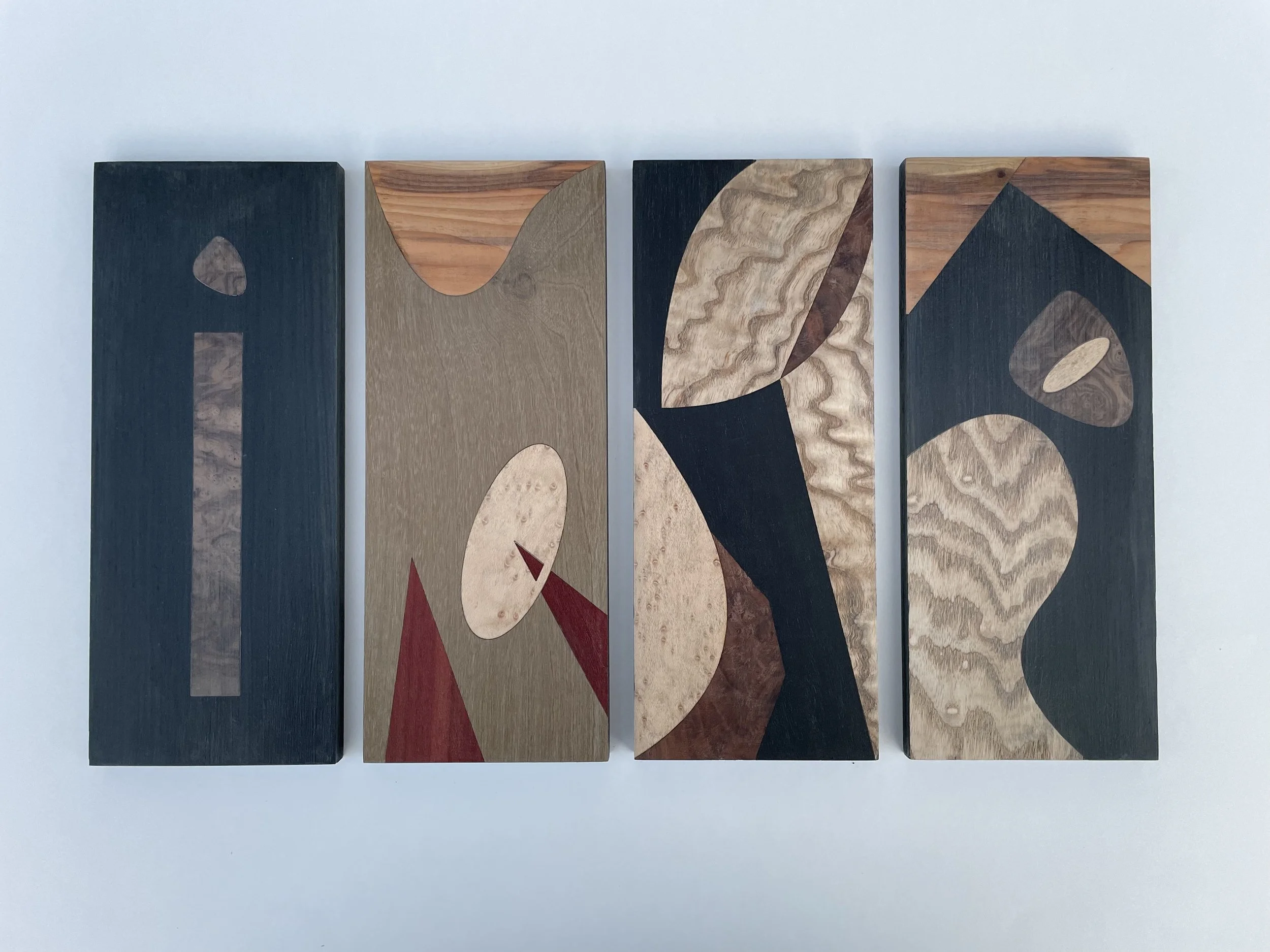 Ema-Inspired Marquetry Quadryptic