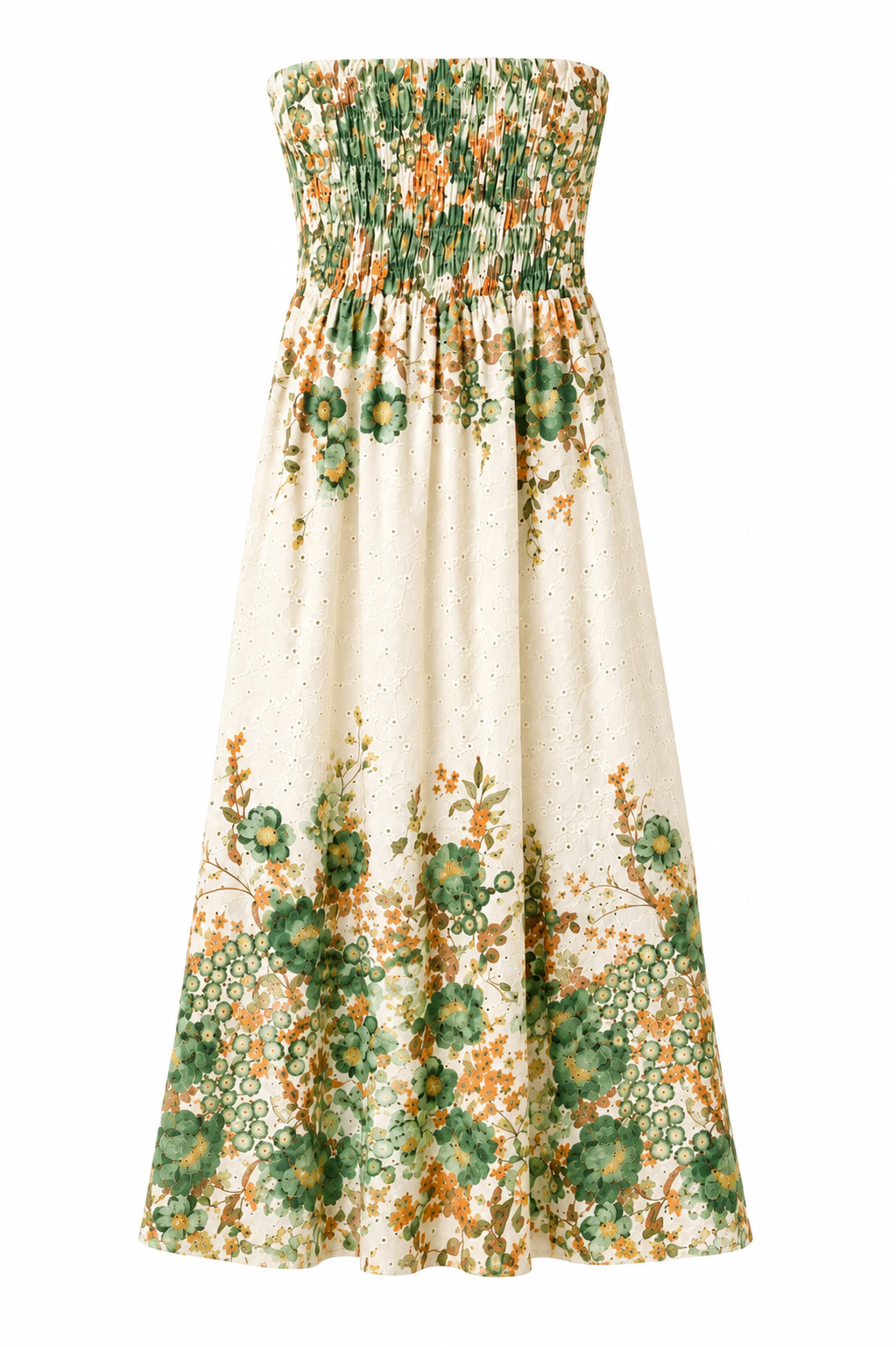 Floral Strapless  Dress