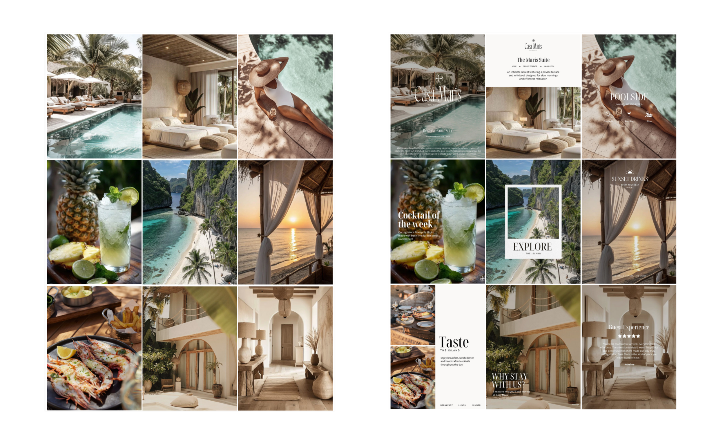 casa maris voor en na consistente branding