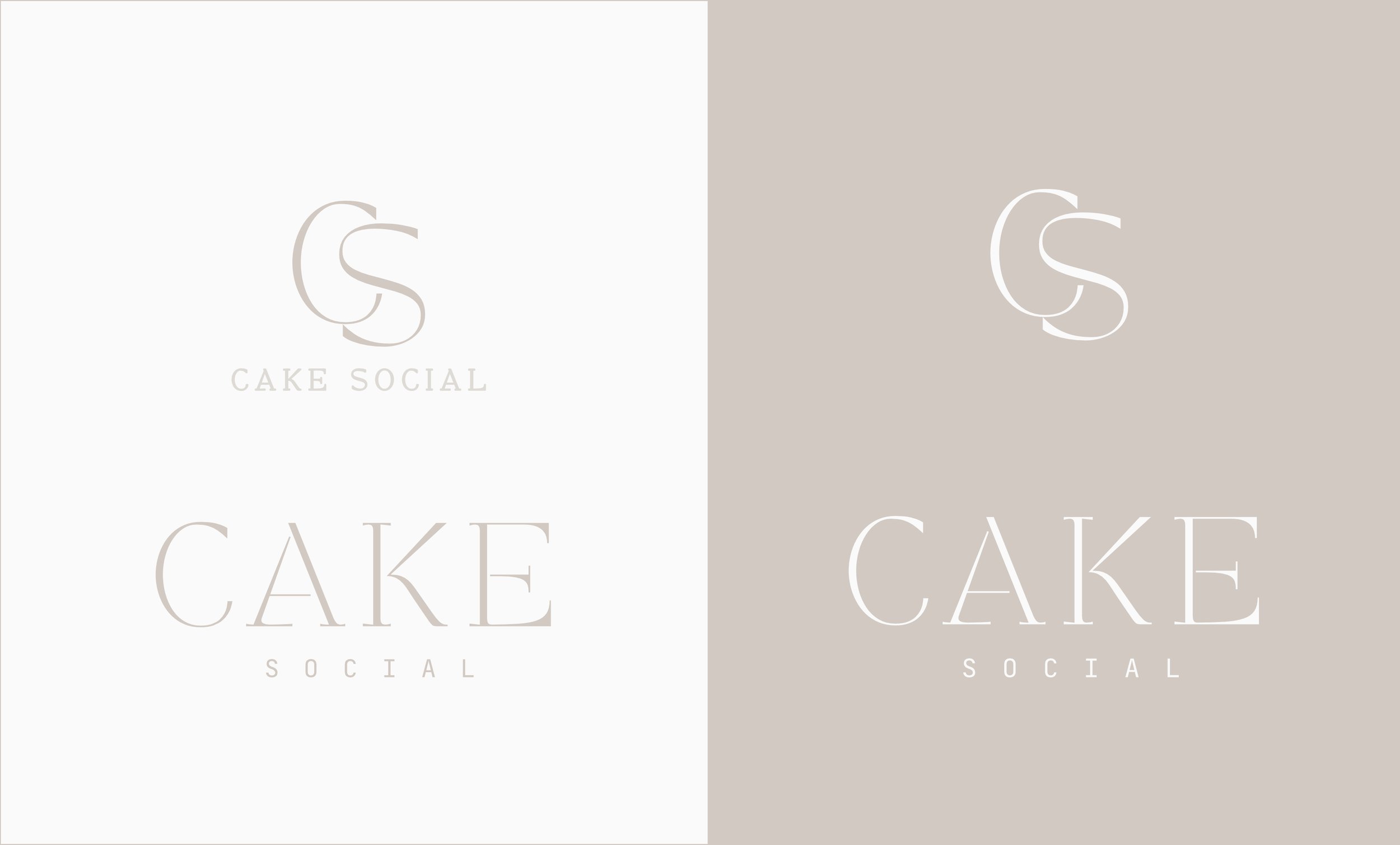 logo's cake social modern bakery