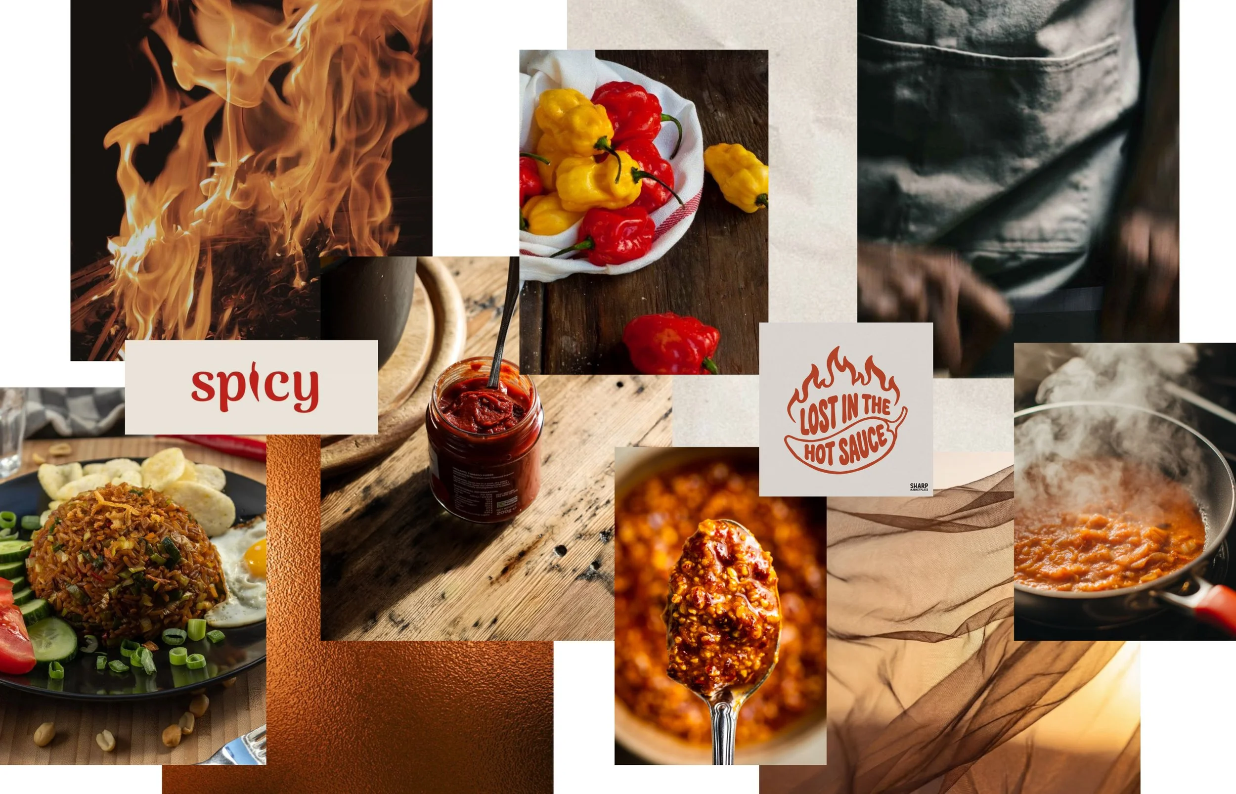 concept moodboard voor branding project