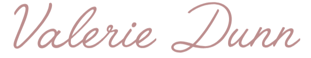 Text saying "Valerie Dunn" in cursive font.