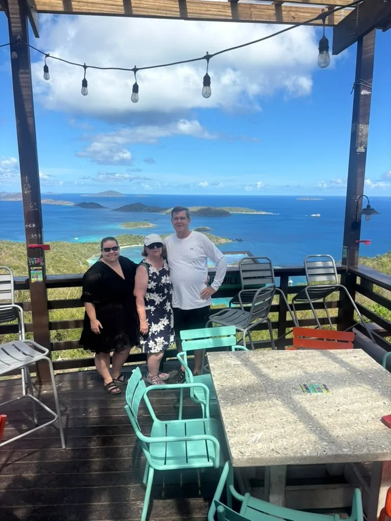 History, island views, and unforgettable memories! This group of three stops at the Iconic Windmill Bar in St. John, taking in a piece of the island’s rich heritage during their Caribbean adventure with Jay’s Experience.