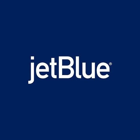 JetBlue logo on a dark blue background