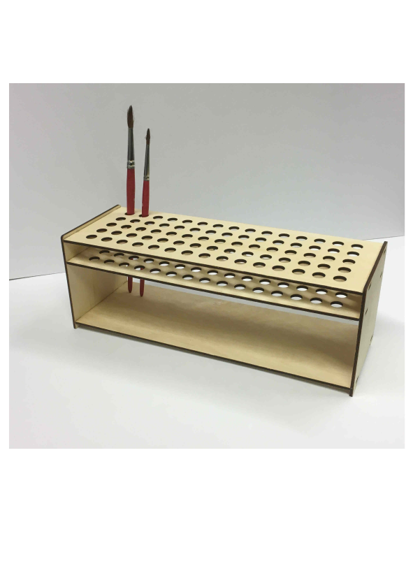Pinselhalter aus Holz für 75 Pinsel Stifthalter Malen Schminkpinsel Organizer