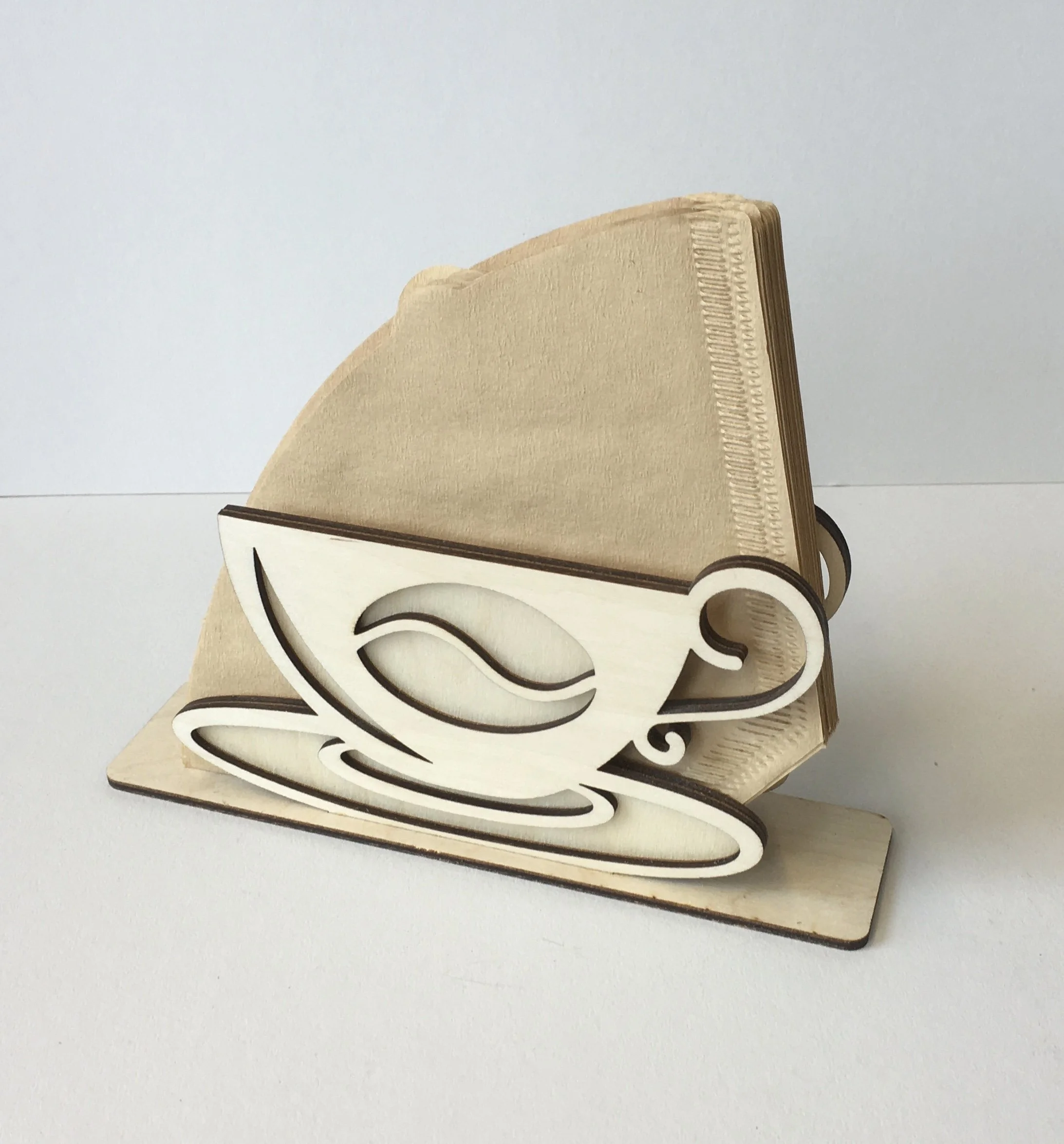 Kaffeefilterhalter in Form einer Kaffeetasse
