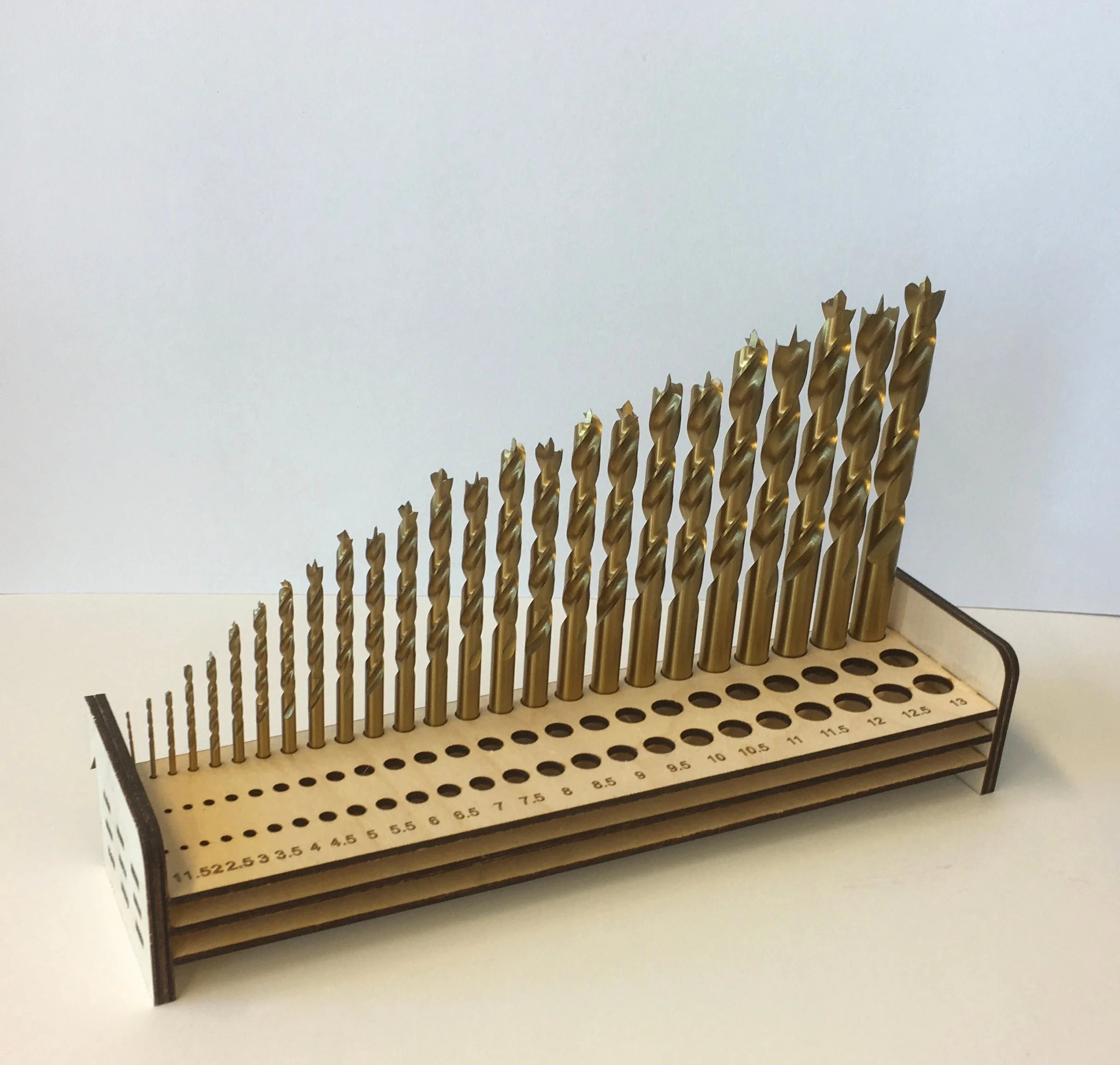 Bohrerhalter Bohrerregal Bohrerständer aus Holz Bohrer Aufbewahrung für French Cleat Wand
