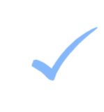 A blue checkmark inside a circle