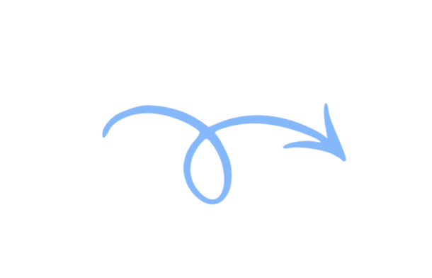 A blue arrow drawing a looping arrow pointing to the right on a black background.