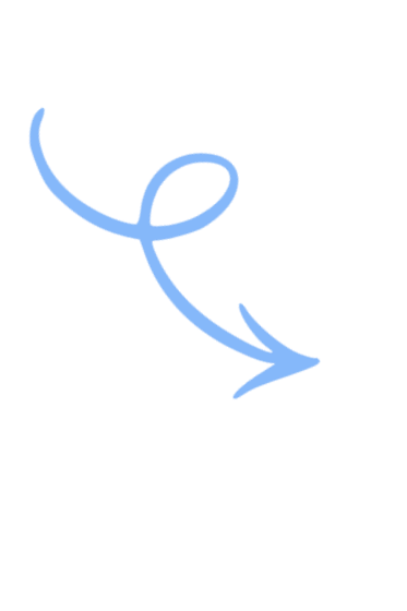 A black background with a blue, curved arrow pointing downward.