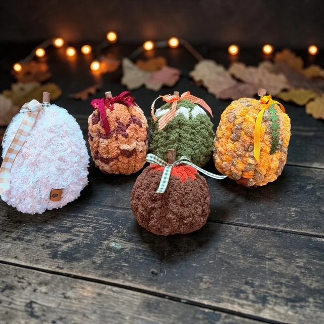 Handknit Fall Pumpkins