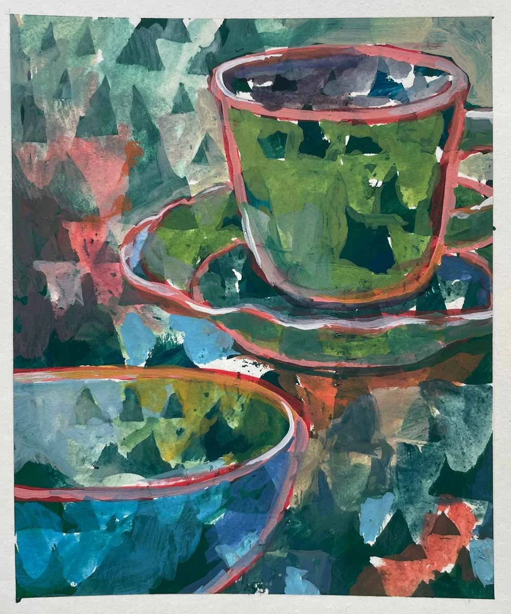 HOJO MEMORY, 2026, Gouache on paper, 6x4.5in.