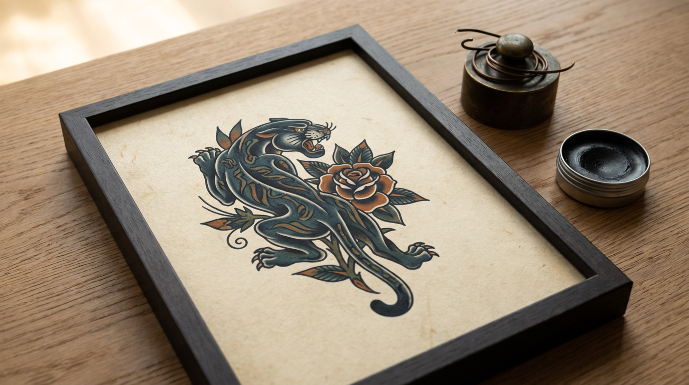 Framed Tattoo Art Print