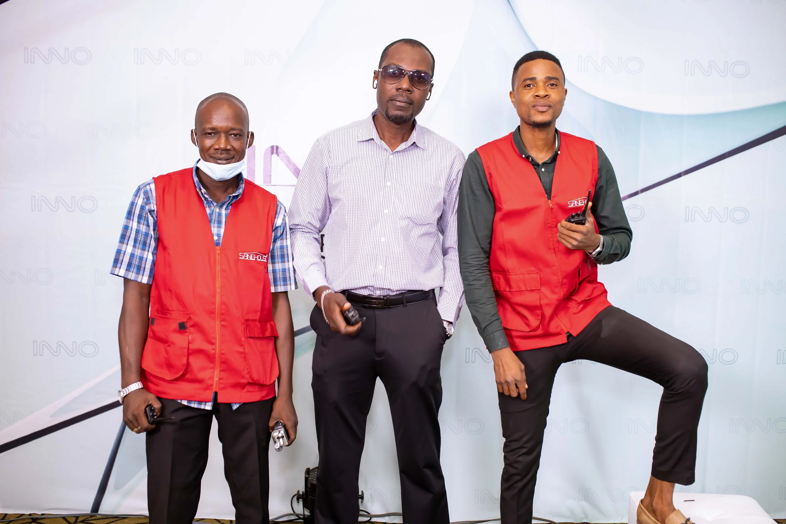 Sane House Media director and two members of crew.