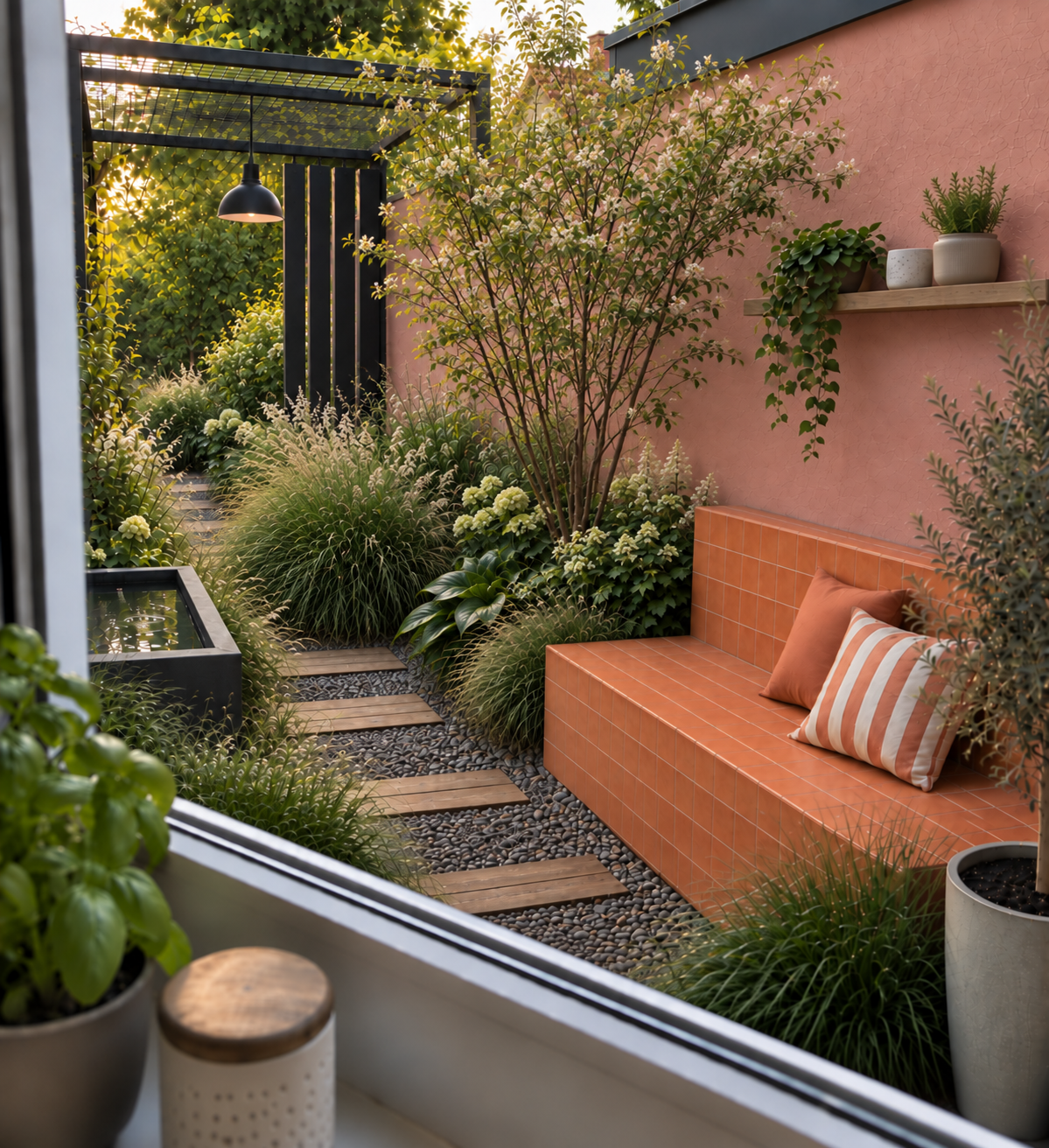 Look Dopamin Gartengestaltung - ki generiertes Bild