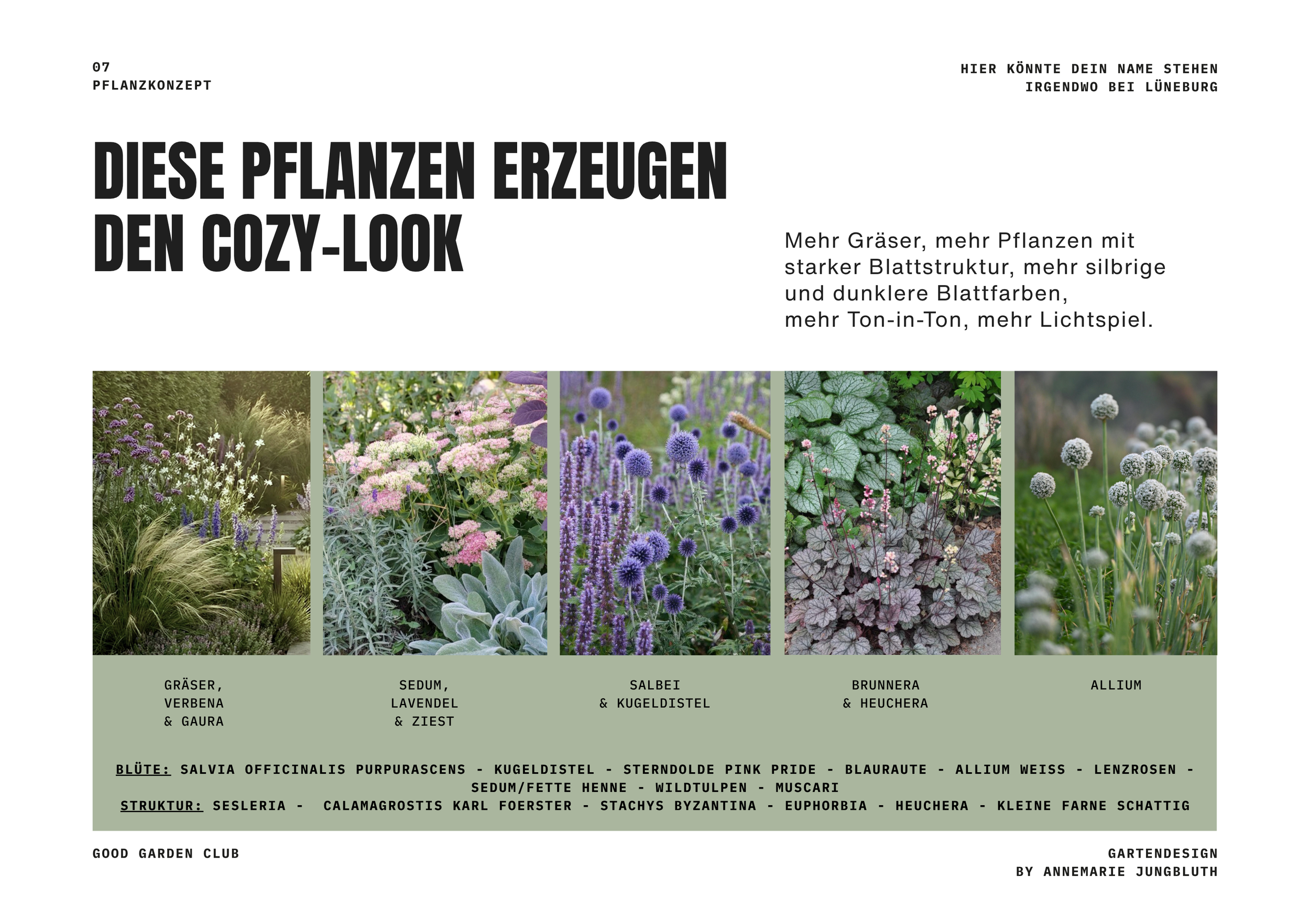 Stauden für Cozy Green Stil