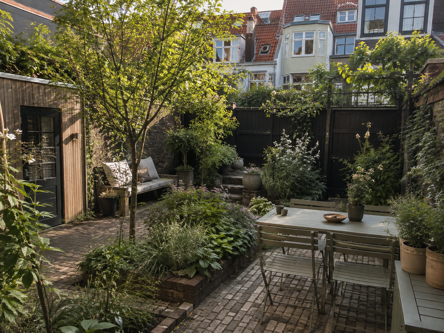 Ki generiertes Bild kleiner Stadtgarten in Lüneburg