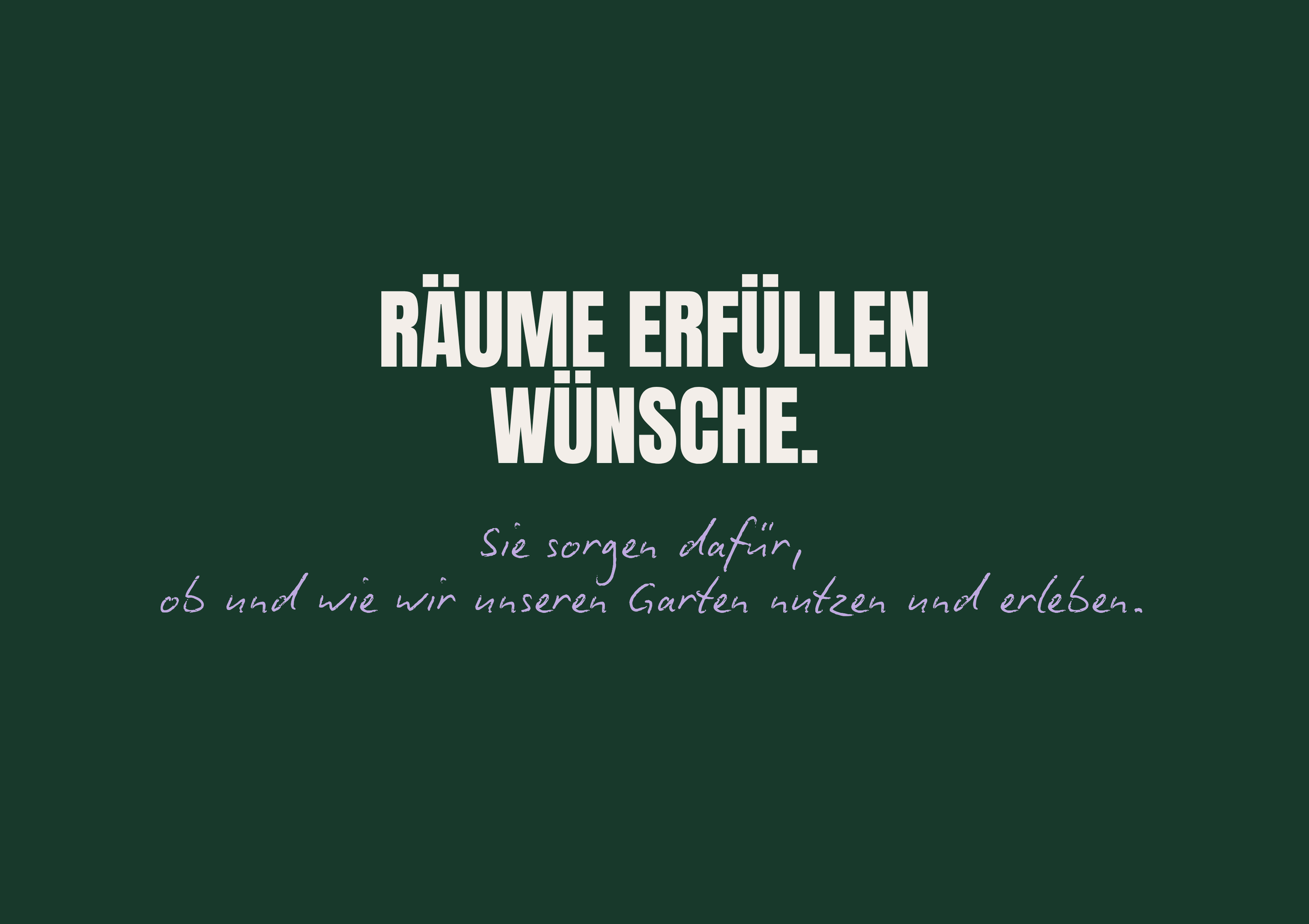 Text auf Bild: Räume erfüllen Wünsche
