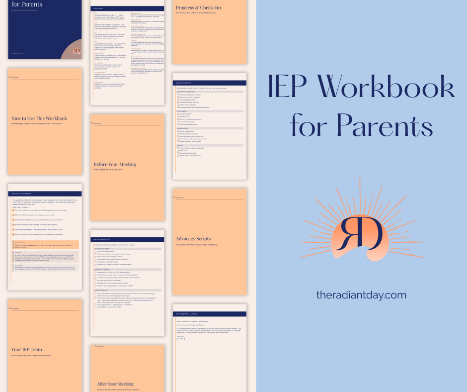 IEP Workbook for Parents