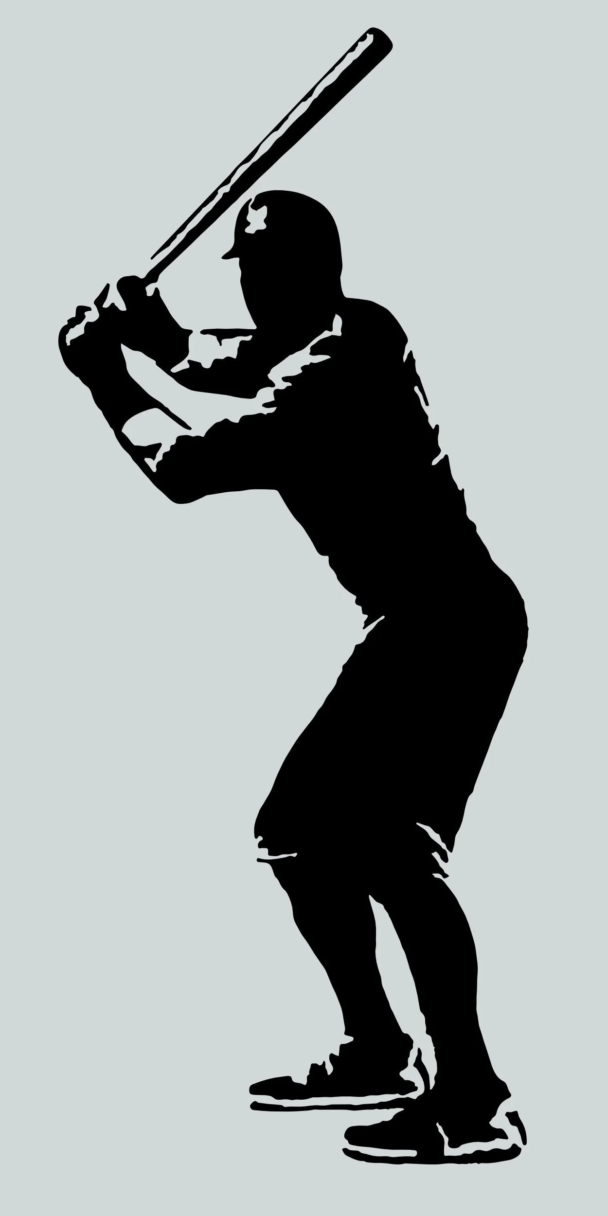 Baseball player ready to hit the ball