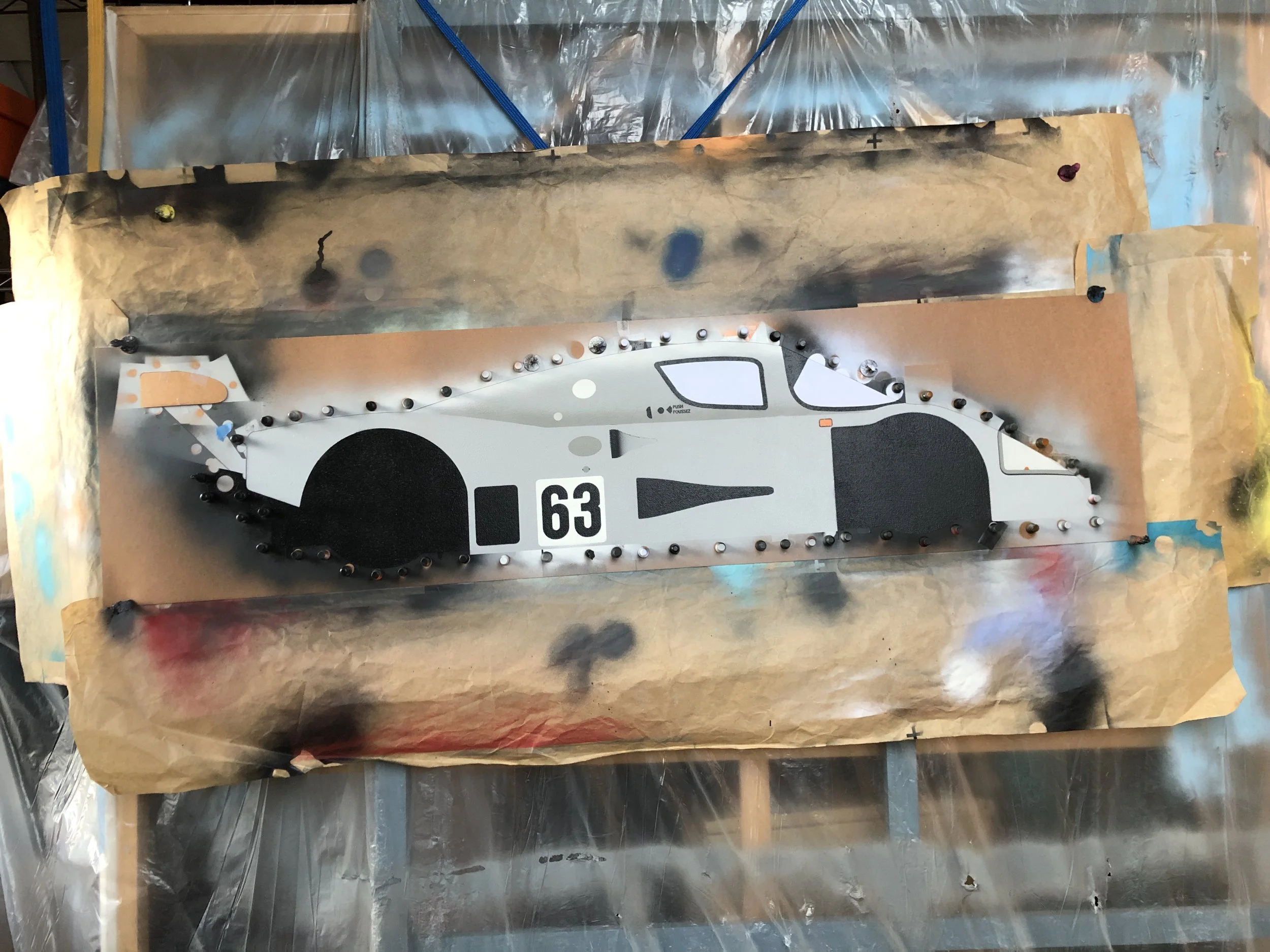 Stencil art work in progress