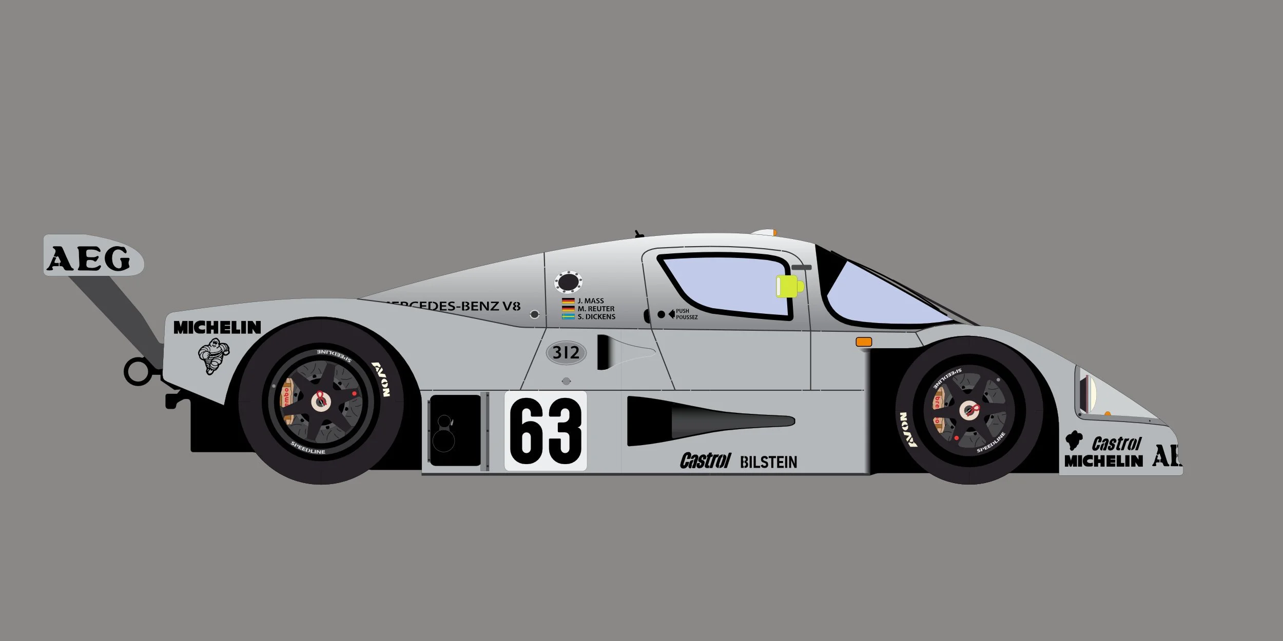 Mercedes Sauber C9 profile view