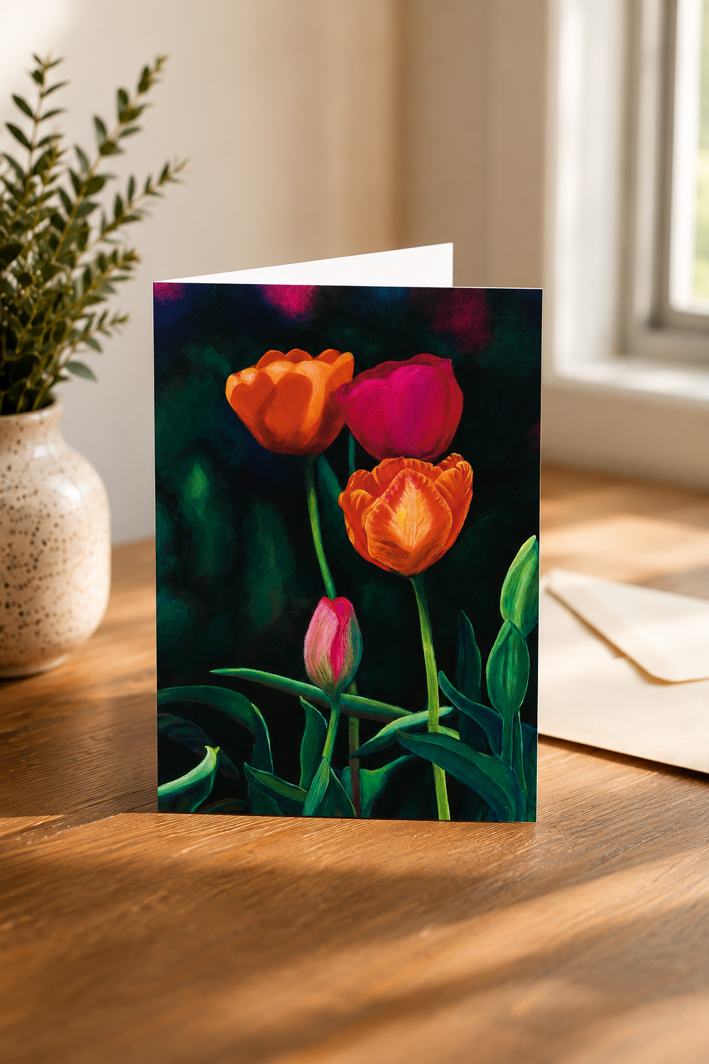 Tulips In Evening Light | Blank Greeting Cards 10-pack- 5x7