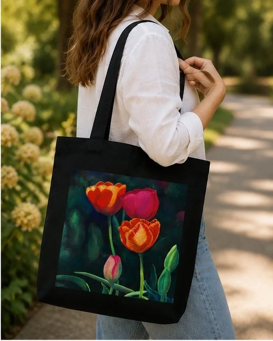 Tulips in Evening Light | Premium Tote Bag