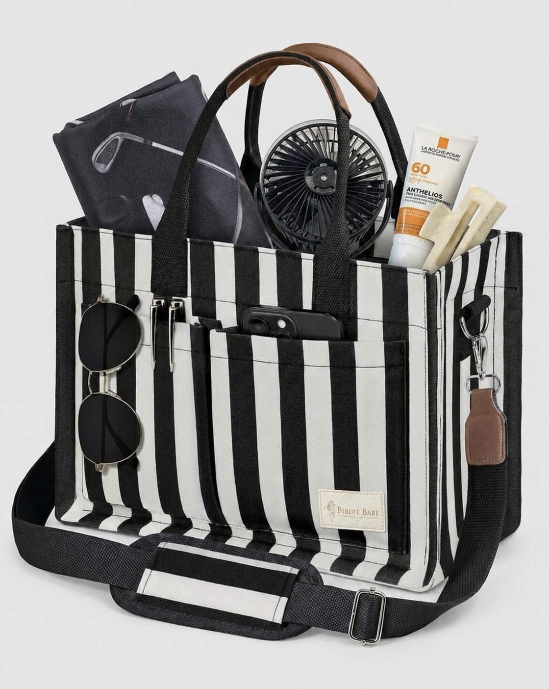 Birdie Babe Luxe Signature Golf Bag – Black & Ivory
